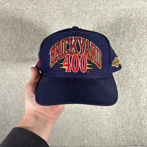 Vintage Logo Athletic Brickyard 400 spike diamond wool SnapBack hat cap